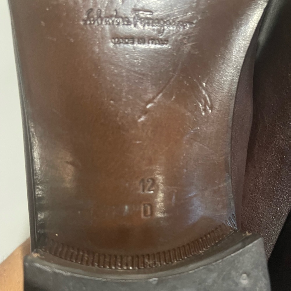 Salvatore Ferragamo Dark Brown Loafers Sz 12 D - Picture 14 of 16